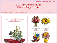 Tablet Screenshot of lastingimpressionsflowers.com